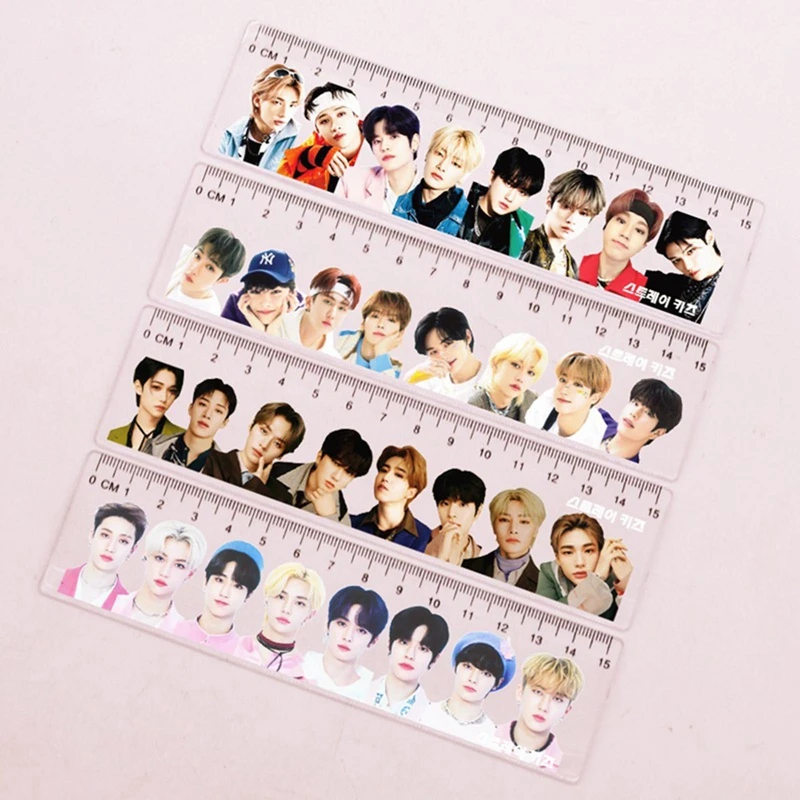 

Stray Kids Kpop Idol Group Acrylic Ruler Multifunctional Drawing Tools Student Measuring Straight Ruler Students Stationery