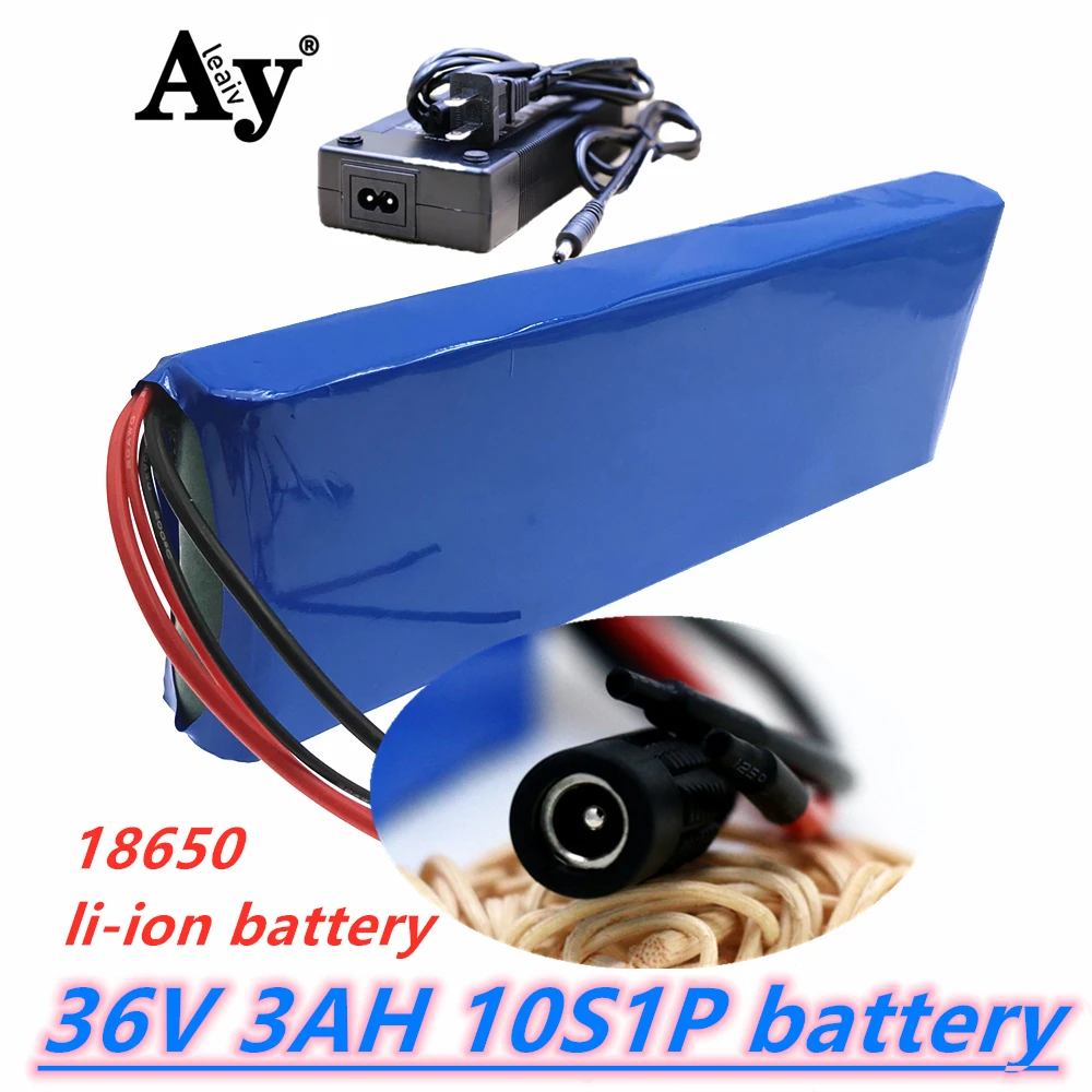 

36V Battery 10S1P 3Ah 42V 3200mah 18650 Lithium Ion Battery Pack Ebike Electric Car Bicycle Scooter Belt 20A BMS 250W 350W