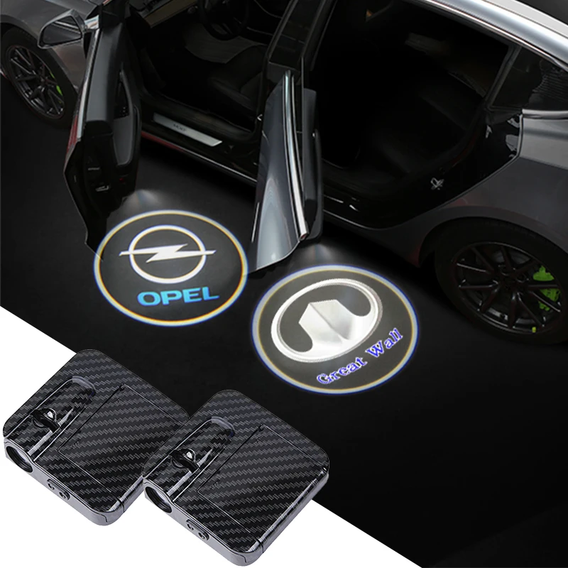 

Car Emblem LED Door Welcome Badge Light Decorative Accessories for Peugeot 206 307 308 3008 207 208 407 508 2008 5008 106 205