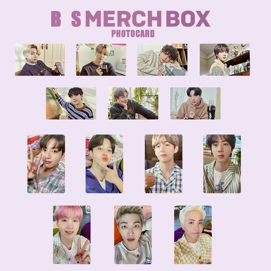

7pcs/set KPOP Bangtan Boys PhotoCard BT MERCH BOX Gift BoxCard CollectorCard Smallcard LOMOcard New Korea Group Thank You Card