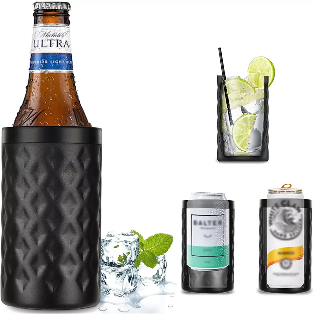 

Beer Can Cooler For 12OZ Non-slip Insulated Double-walled Stainless Steel Cover Vacuum Beer Cooler Camping For Keep Warm or cool