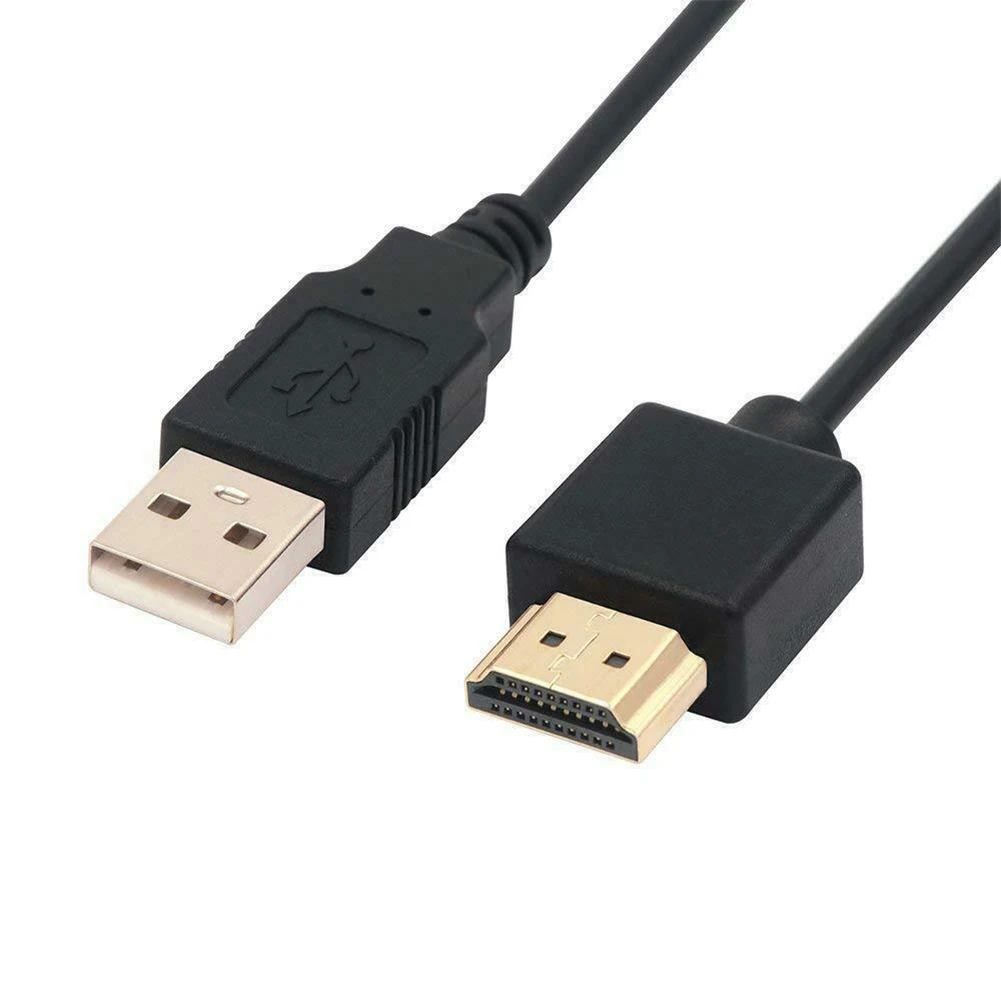 Laptop USB Power Cable To HDMI Male To Male Charger Cords Charging Cable Splitter Adapter For Smart Device USB 2.0 To HDMI