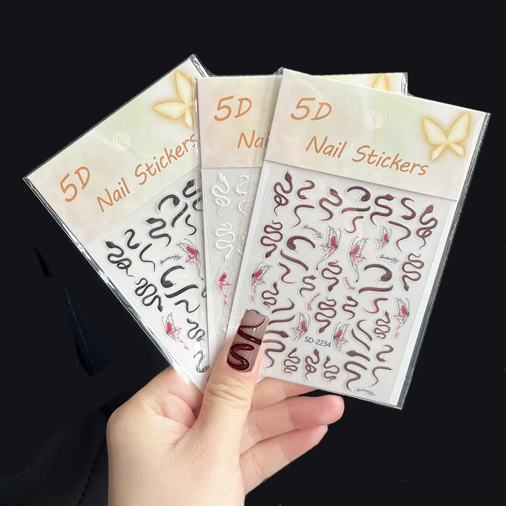 Самоклеящиеся наклейки для дизайна ногтей в ассортименте