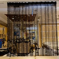100200cm beaded curtain glitter crystal tassel string line door curtains window room divider decorative tulle curtains for room