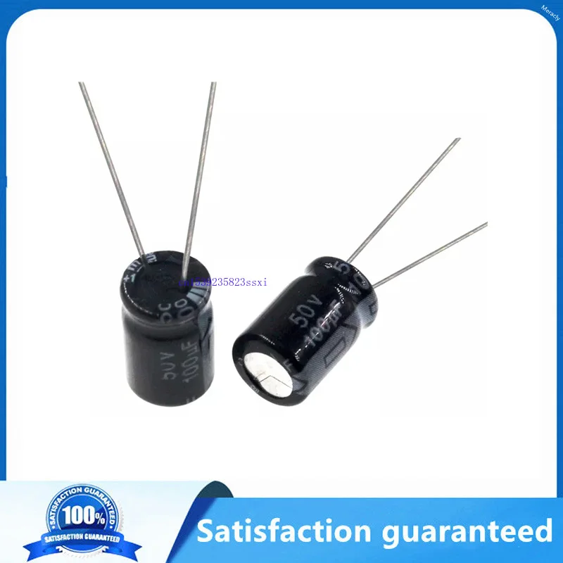 

50pcs 100uF 50V 6*11mm Aluminum Electrolytic Capacitor Radial 50v100uf High frequency and low resistance