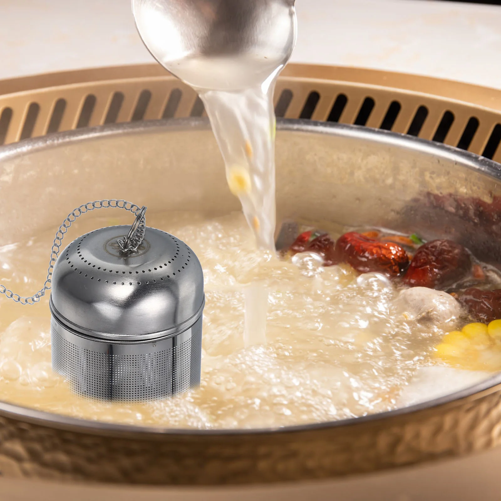 Клетка для тушения из нержавеющей стали сетчатые шарики имбиря и чая