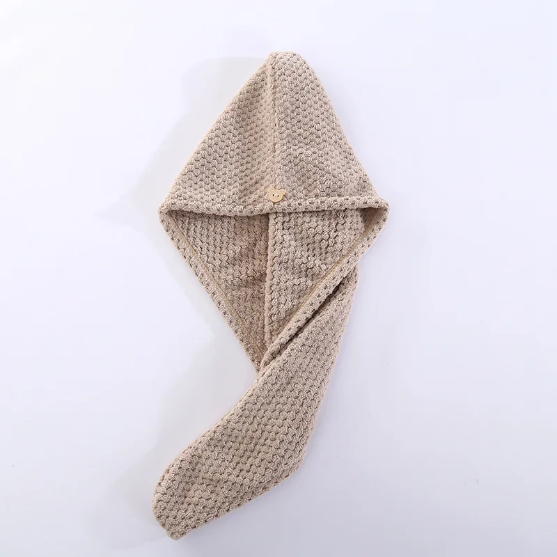 Шапка-тюрбан для сушки волос MR.ZHU ананас коралловый флис