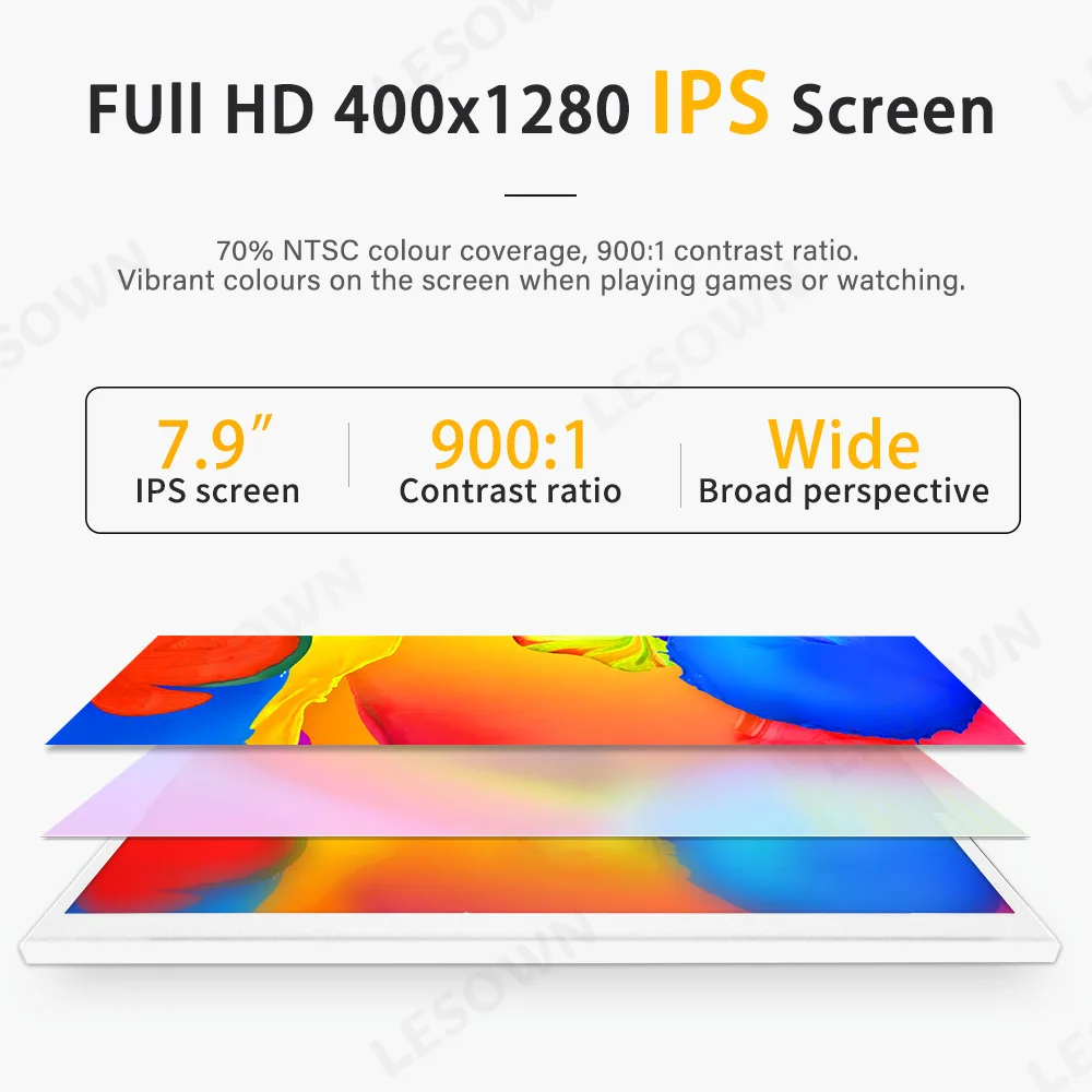 Экран LESOWN Screen Zero Setup белый 7,9 дюйма для Raspberry Pi DIY, miniHDTV 400x1280 60 Гц (art.: 3920dc1b91dd7) - 3920dc1b91dd7