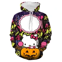 cartoon hello kitty print hoodie womens long sleeve fall sweatshirt harajuku cute kawaii top loose sweatshirt streetwear