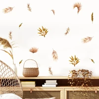 boho palm leaves wall sticker vinyl removable living room diy self adhesive wallpaper decals kids room interior home decor