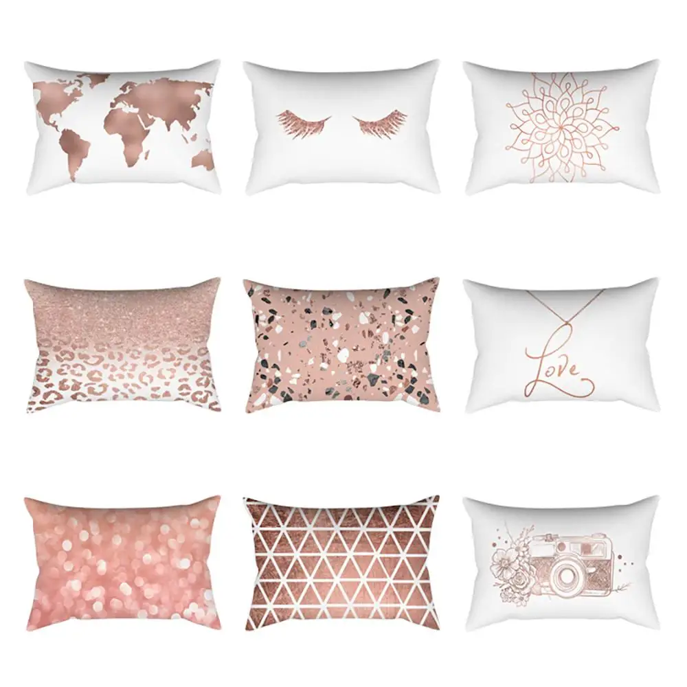 

Home Decor Pink принт с геометрическим узором 30Х 50СМ чехол для подушки