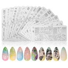 Штамповочная пластина ROSALIND для леди, лицо, цветок, фрукты, кошка, собака, изображения для ногтевого дизайна, шаблоны для ногтевого дизайна, стальные шаблоны для штампов, шаблоны