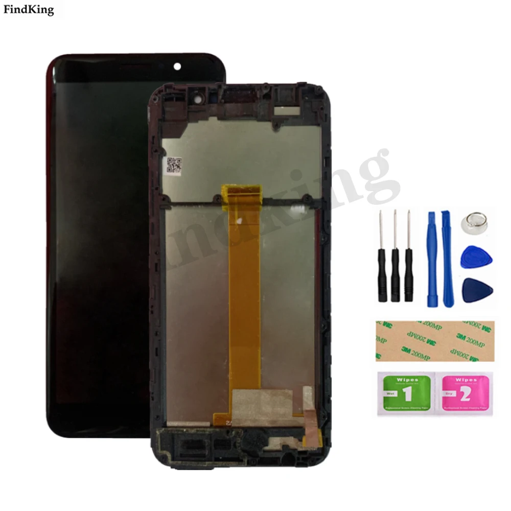 original used lcd screen for cubot j3 pro lcd display with frame touch screen digitizer assembly for cubot j3pro phone free global shipping