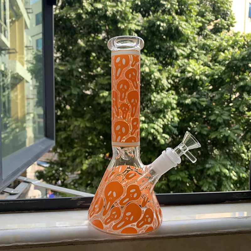 

25cm Shisha Orange Vase Luminous Smoking Pipe Bong Tubes Smoke Mouthpiec Oil Lamp Collector Glow In The Dark Flask Shisha