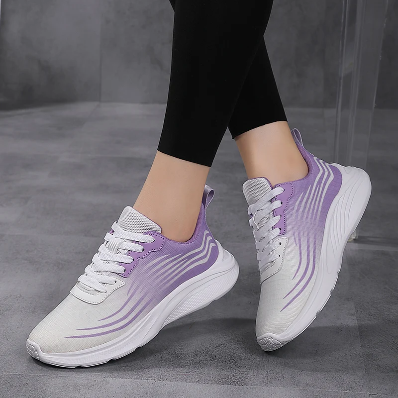 Lightweight Running Shoes Women Outdoor Breathable Sneakers Fitness Mesh Air Cushion Training Sports Shoes Female