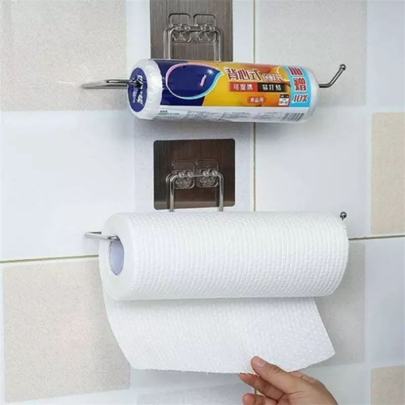 

2022kitchen accessories toilet paper holder towel storage rack wall hanger kitchen tissue bath Storage Rack Bathroom Towel hange