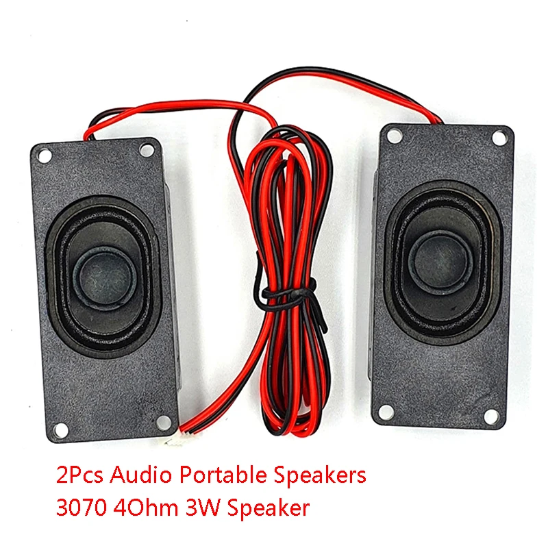 

1Pair Audio Portable Speakers 3070 4Ohm 3W Computer TV Speakers Loudspeaker