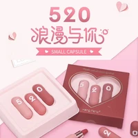 3pcsbox capsule mini velvet matte romantic 520 lipstick set long lasting mosturizer cosmetic lip stick beauty for girls