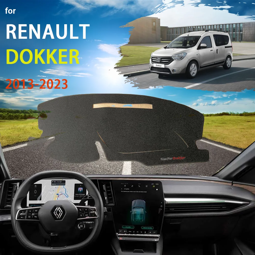 

Car Dashboard Cover Dash Mat for Renault Dacia Dokker Kangoo 2013~2023 Pad Sunshade Cushion Nonslip Anti-UV Sun Rug 2020 2021