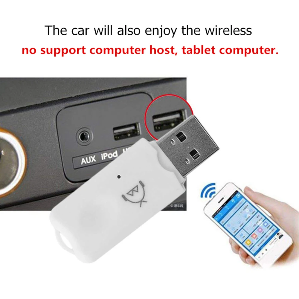 Мини-USB Bluetooth-совместимый стерео музыкальный приемник для Volkswagen VW T-Roc Tiguan 1 2 Allspace