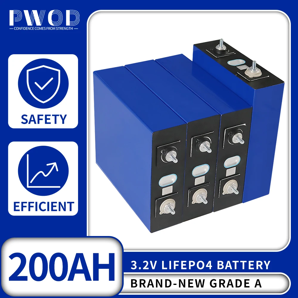 

Rechargeable Battery Lithium Iron Grade A Lifepo4 200AH Cells 3.2v Phosphate Cell for RV Solar Home Energy Storage System