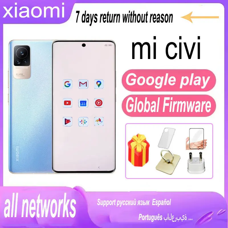 

Original 5G NFC 55W redmi xiaomi Civi Snapdragon 778G 64 MP Camera Li-Po 4500mAh Battery QC OLED Display Android