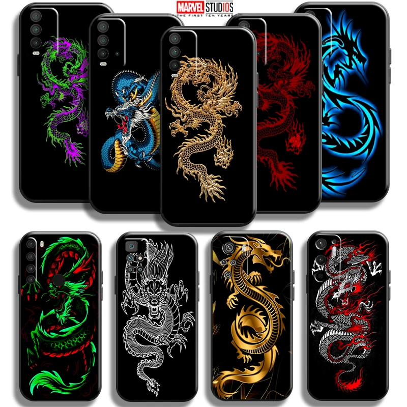 

Animal Pattern Dragon Phone Case For Xiaomi Redmi Note 10 10S 9 9S 9T 5G 8 8T 7 Pro Redmi 10 9 9A 9T 9C 8 8A Silicone Cover