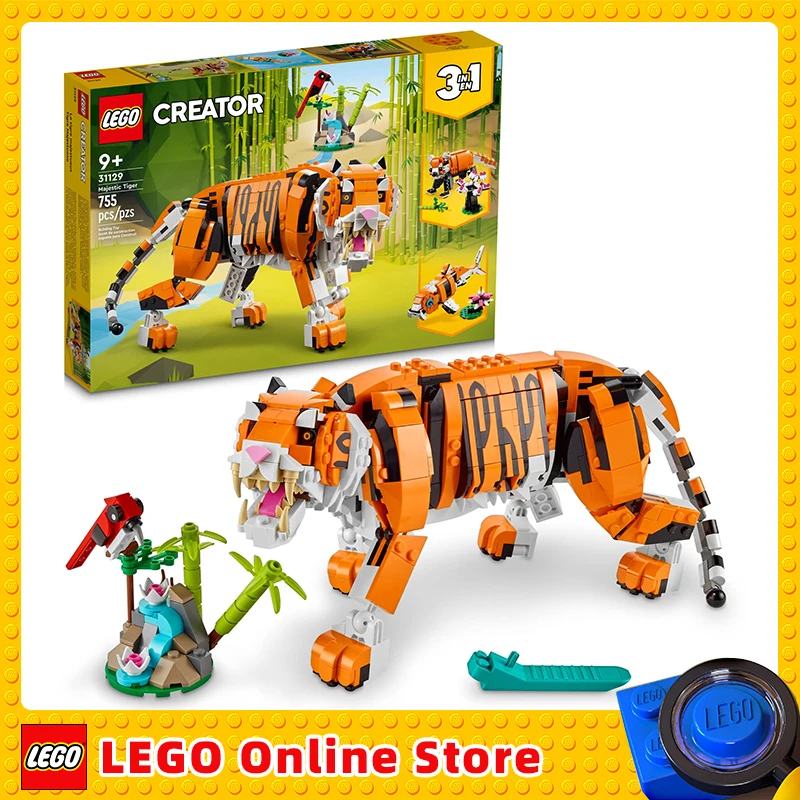 

LEGO & Creator 3in1 Majestic Tiger 31129 Building Toy Set for Kids, Boys, and Girls Ages 9+ (755 Pieces)