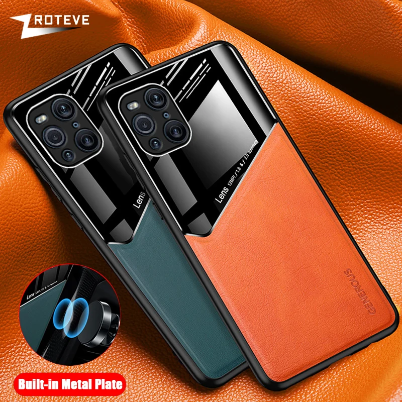 

Find X5 Pro Case Zroteve PU Leather Car Magnetic Hard PC Cover For OPPO Find X5 X3 Pro Lite FindX3 Neo FindX5 Phone Cases