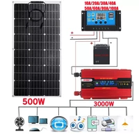 3000w solar power system kit battery charger 1000w solar panel 100a charge controller complete power generation home grid camp