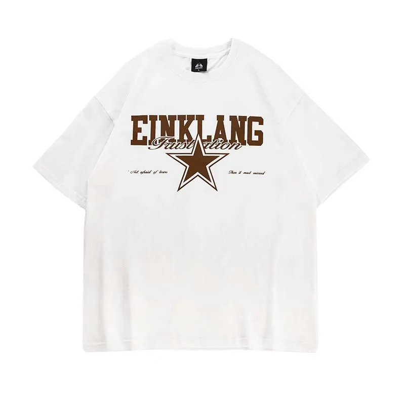 

2022 new trend fashion summer new letterprinted short sleeve T shirt men's INS fashion brand loose casual t shirt men's
