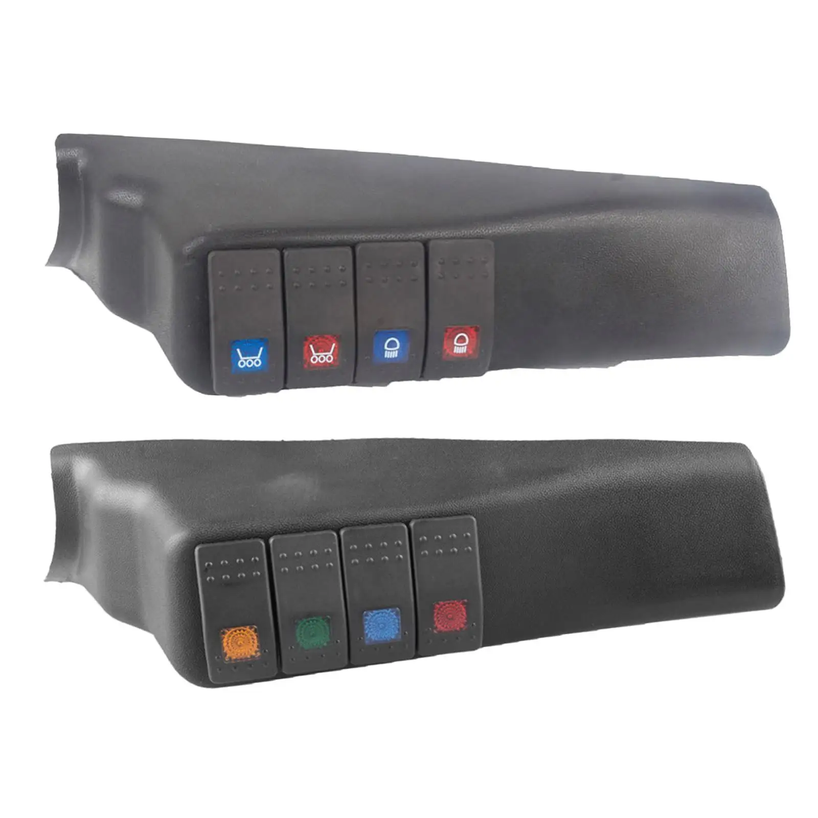 

Vehicle Left Side A Pillar 4 Switches Pod Panel Kit Black for Jeep Wrangler JK Direct Replace High Quality Durable