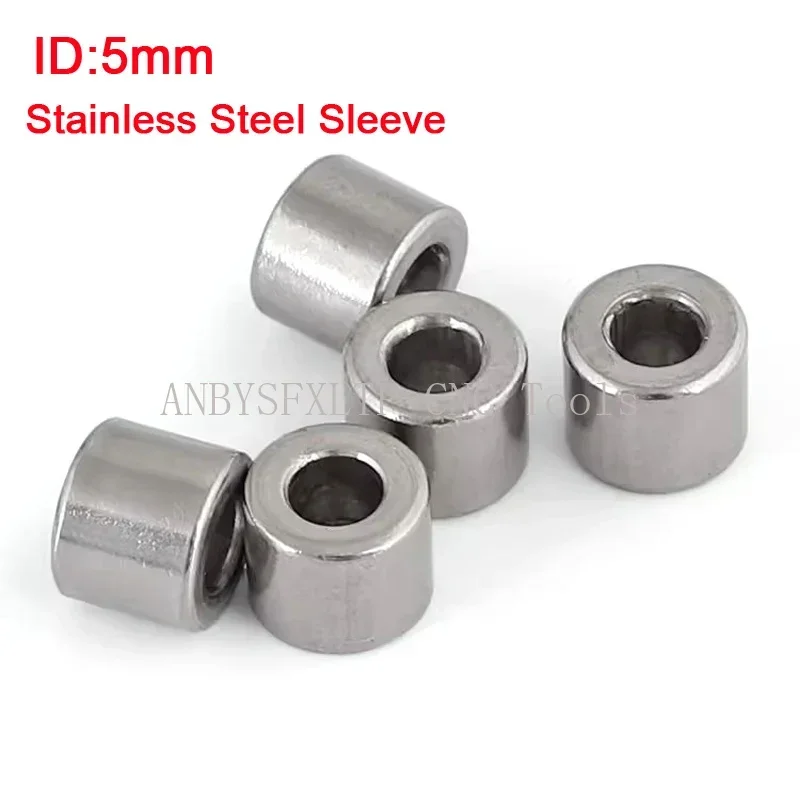 5-10 шт. втулка из нержавеющей стали, внутренний диаметр 5 мм, наружный диаметр 7/8/9/10 мм, износостойкая втулка, внутренняя направляющая втулка, полая втулка