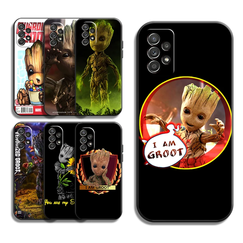 

Marvel Groot Cartoon Phone Cases For Samsung Galaxy S22 S22 Ultra S20 Lite S20 Ultra S21 S21 FE S21 Plus Ultra Back Cover Coque