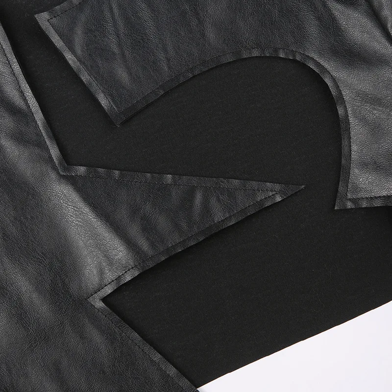 Укороченные куртки в стиле хип-хоп из искусственной кожи панк-стиле гранж