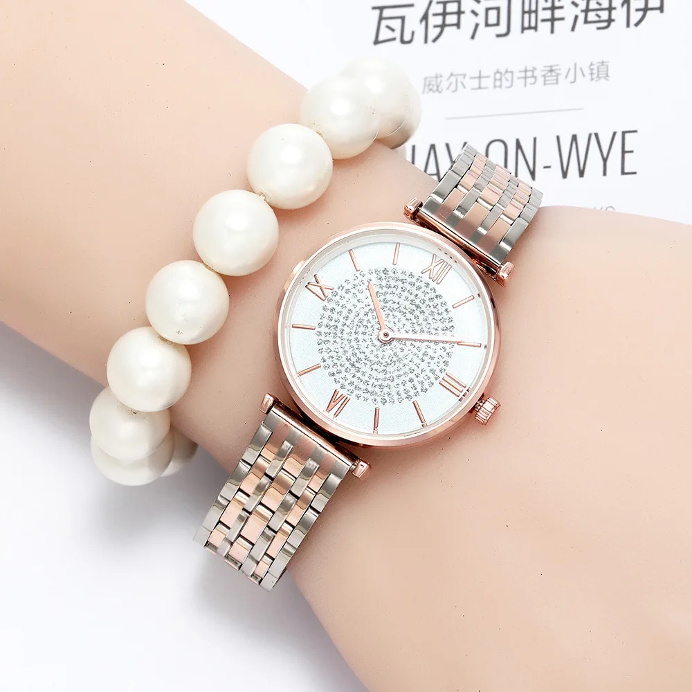 

2022 Luxury Women Ultra Thin Watches Simple Women Casual Stainless Steel Mesh Belt Quartz Insert Diamond Alloy Steel Strip Watch