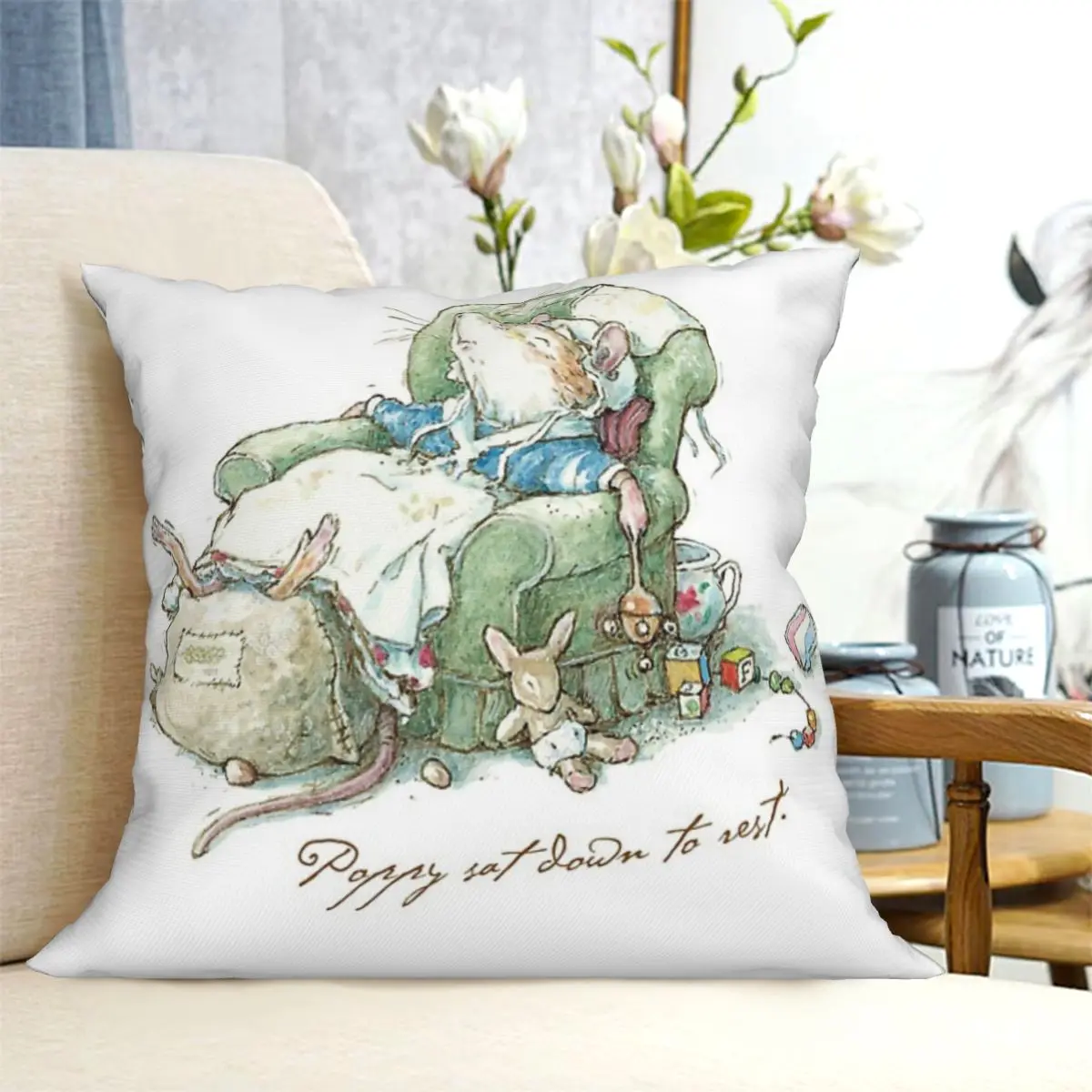 

Brambly Hedge Pillowcase Fashion Ladies Cushion Cover Home Decor Sofa Pillowcase