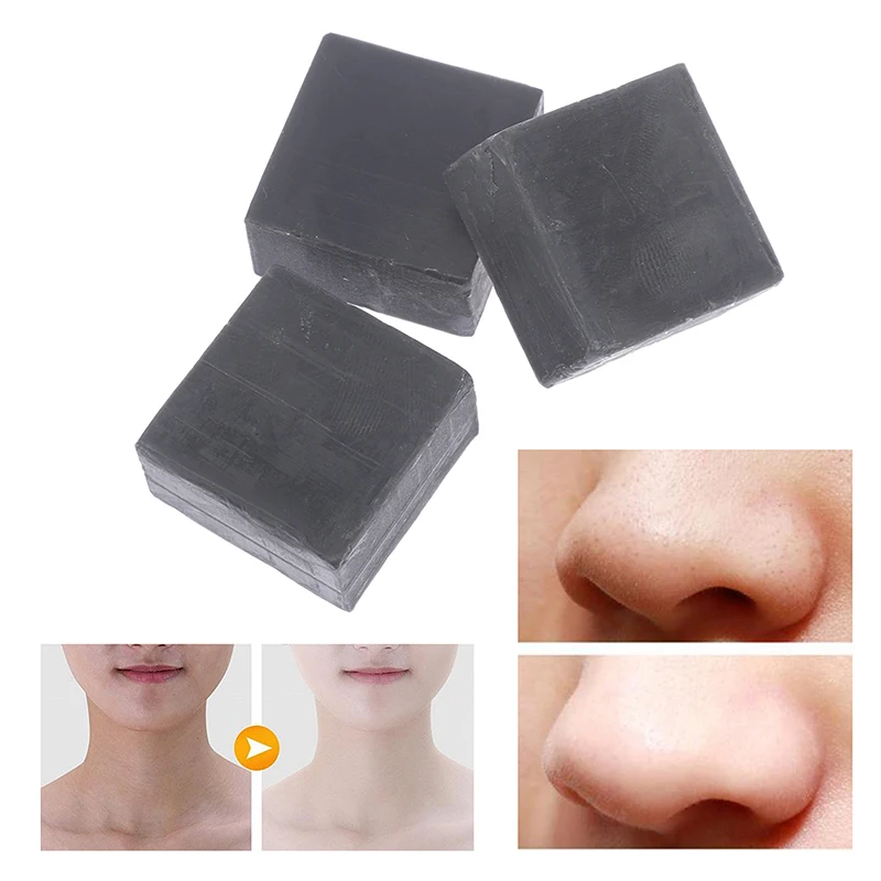 

100g Handmade Bamboo Charcoal Soap Deep Face Cleansing Skin Whitening Blackhead Remover Oil Control Acne Treatment Shrink Pores