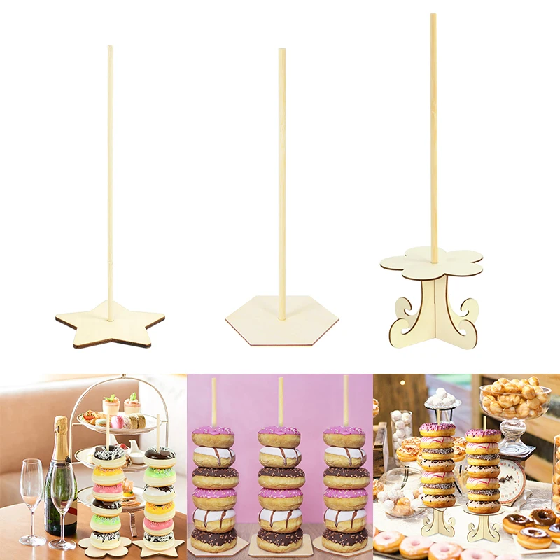 

DIY Wood Donuts Holds Display Stand Dessert Wedding Decoration Doughnut Table Holder Baby Shower Kids Birthday Party Supplies