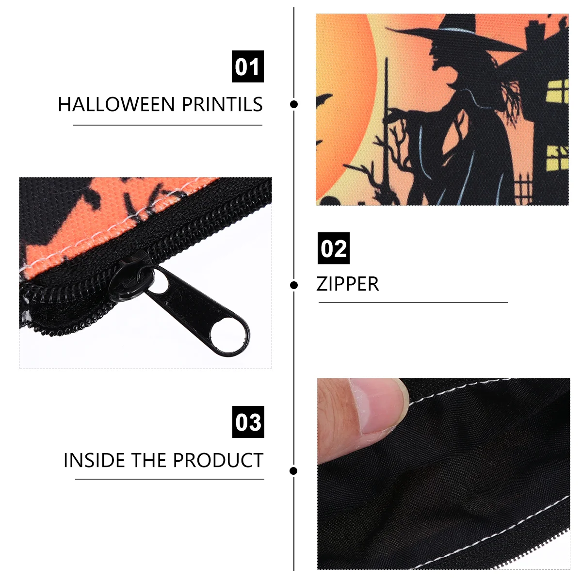 Хэллоуин Косметичка Кошелек Череп для путешествий Мытье Хранение Сотовый