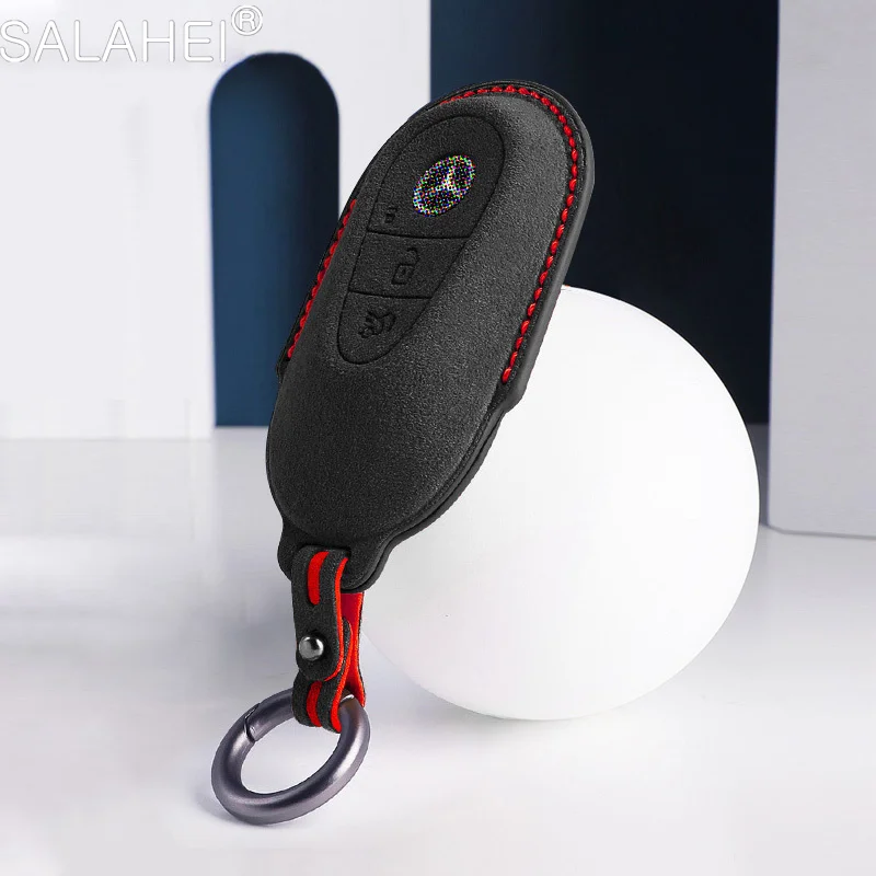 

Alcantara High-quality Car Key Case Cover Holder Key Bag Accessories For 2023 Benz Glc300L Glc260L C260L C20 C Class