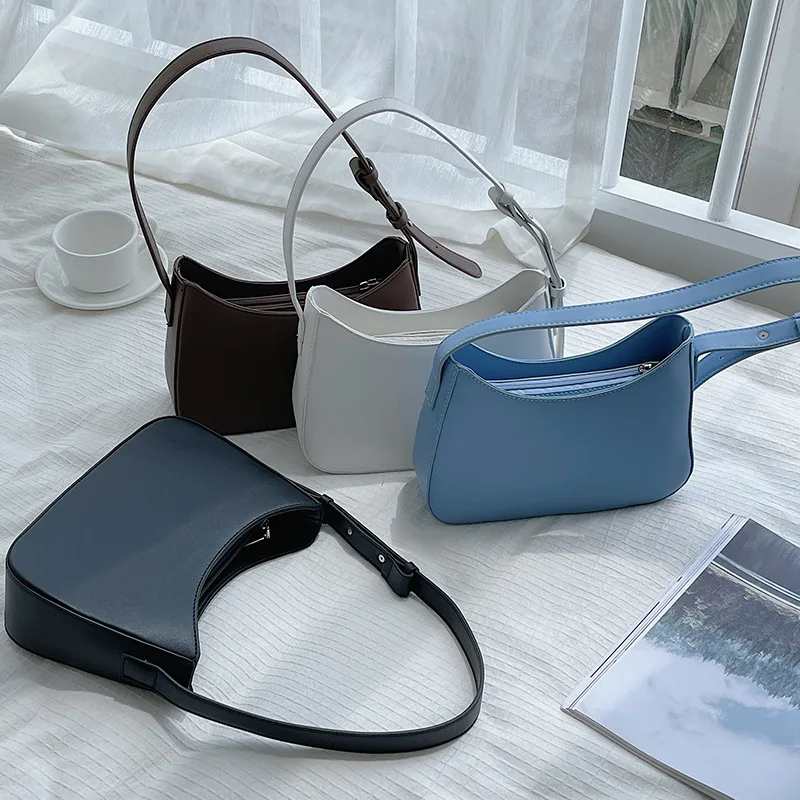 

Простая женская сумка, Новинка весна-лето 2023, сумка на одно плечо, модная маленькая квадратная сумка, сумка из искусственной кожи на молнии для подмышек
