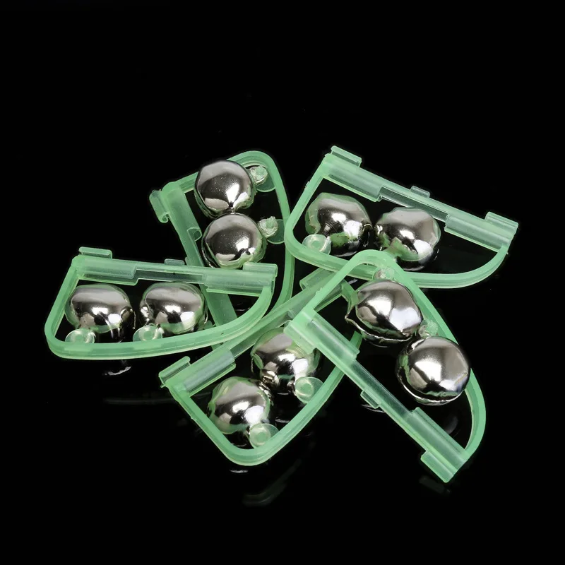

1/5PCS Plastic Twin Bells Clip On Night Fishing Tools Rod Bite Alarm Portable Fast Fishing Tackle Accessories