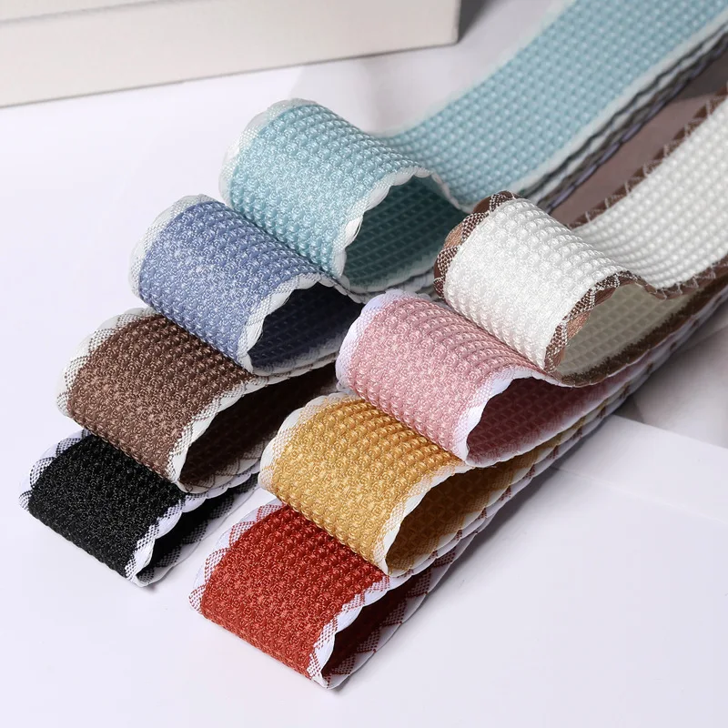 

Kewgarden 1.5" 1" 38mm 25mm 10mm Colorful Edge Ribbon DIY Handmade Tape Crafts Hair Accessories Make Bow Hat Clothing 10 Yards