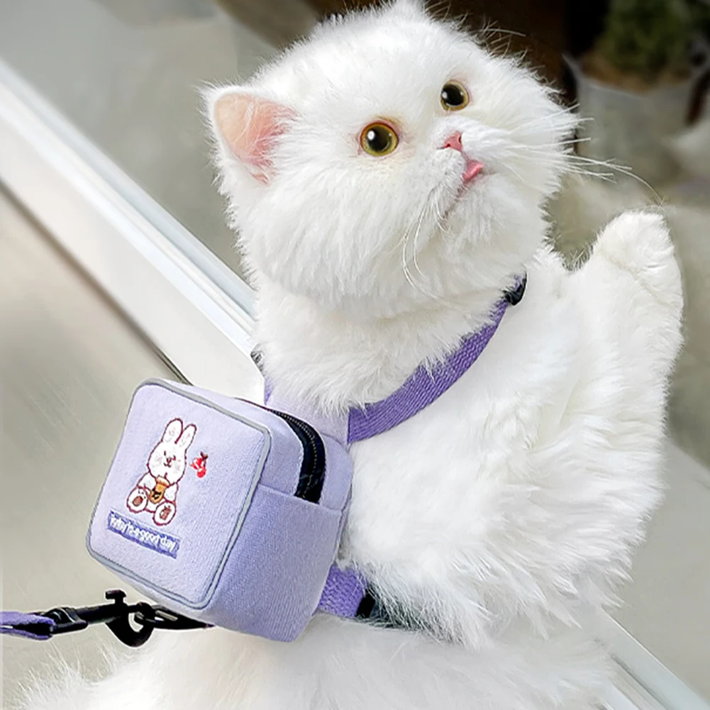 

Pet Dog Backpack Traction Bag Harness Cat Dog Animal Printed Chest Strap Harness Traction Walking Rope Dogs Pet Supplies