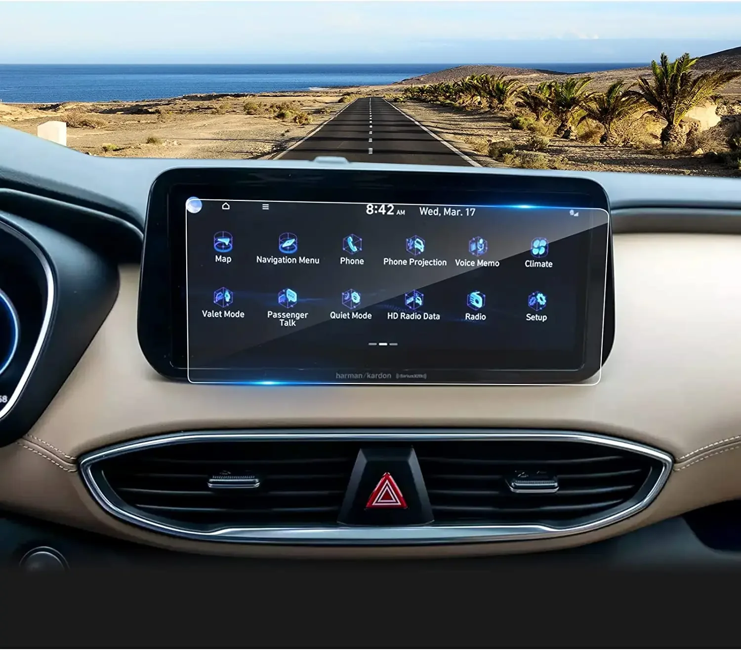 

Защита для экрана для Hyundai Santa Fe 2021 2022 2023 10,25 дюйма, навигация GPS, защита экрана из закаленного стекла, автомобильные аксессуары