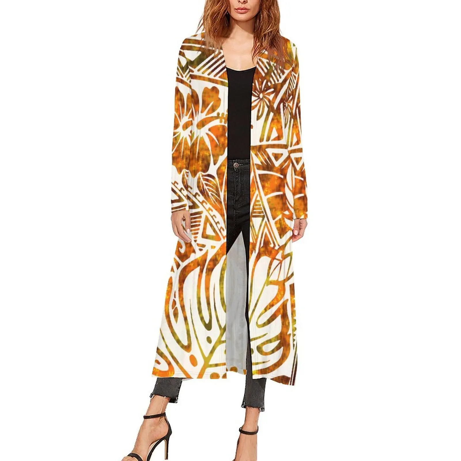 Самоа гибискус гавайское вечернее пальто в этническом стиле новый дизайн