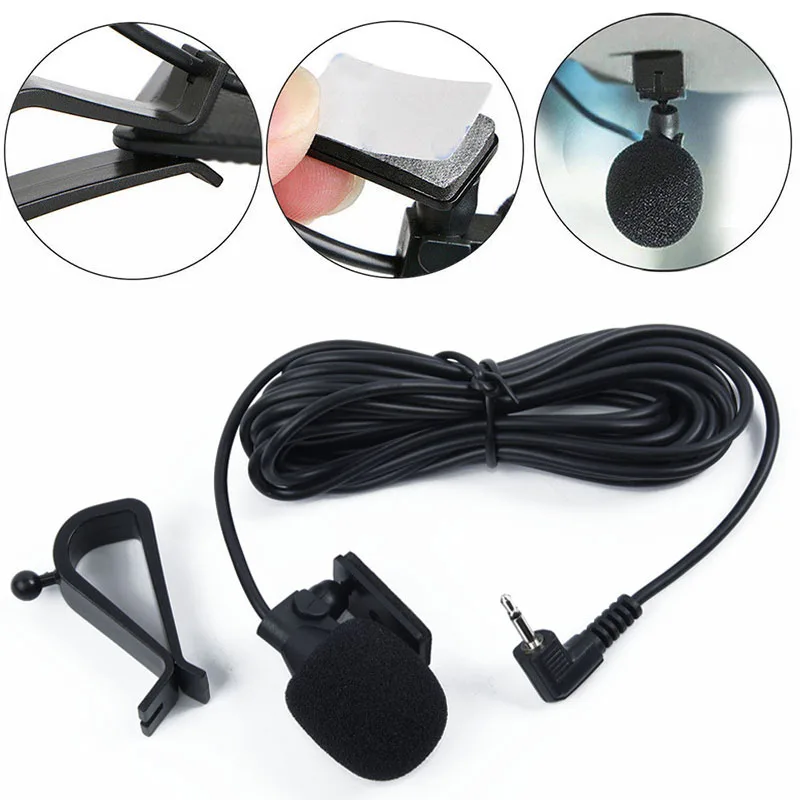 

Car Audio Microphone 3Meters 2.5mm Clip Jack Plug Mic Stereo Mini Wired External Microphone For Pioneer Stereos Radio Receiver