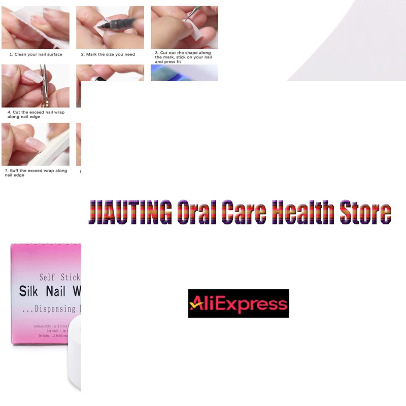 Фото 1 Roll 1M Repair Nail Silk UV Gel Building Fiber French Manicure Tools Nail Forms Extension Tips Adhesive Stickers Protect Nail №1
