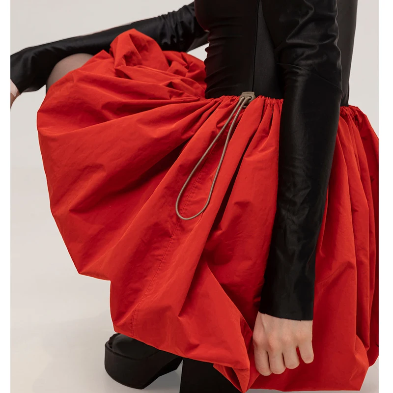 Повседневные однотонные мини-юбки из пузырьков Женская мода 2024 летние